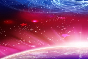 梦幻星空星球背景
