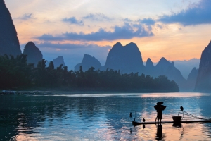 桂林黄昏山水风景海报banner
