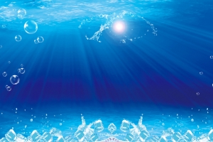 蓝色清凉水下海报