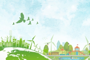 低碳新生活地球渲染绿色banner