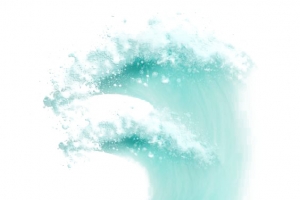 水彩浪花