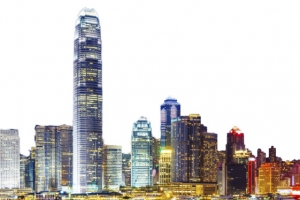 香港城市房屋夜景