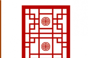 中国红屏风棱格