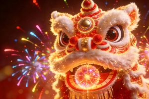 狮来运转马年大吉 4K高清电脑壁纸3840x2160免费下载