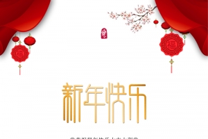 元旦新年快乐梅花布帘梅花