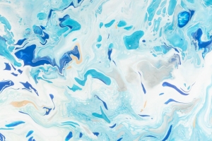 油漆 流体艺术 污渍 液体 蓝色 失真 4k壁纸 3840x2160