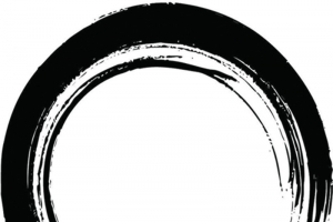 黑色水墨圆圈高清PNG透明装饰元素笔触图片设计素材免费下载