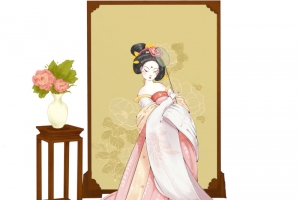 高质量人物插画-仕女图