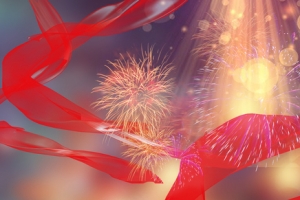 新年扁平红色海报banner背景