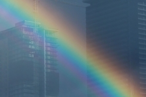 建筑 建筑 彩虹 反射 4k壁纸 3840x2160