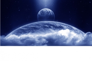 宇宙中平行星球七夕情人节海报背景