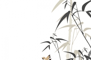 中国风竹林山水