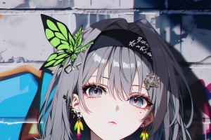 潮流 个性少女 涂鸦墙 4k动漫手机壁纸竖屏