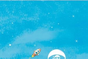 太空卫星广告背景