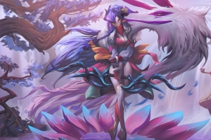 lol英雄联盟永猎双子 灵魂莲华 千珏 同人3440x1440游戏壁纸