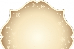 金色花纹边框雪花图案