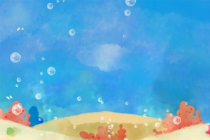 夏日清新自然景色蓝色海洋banner