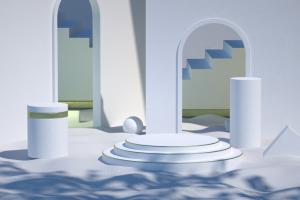 国潮，背景，C4D，电商