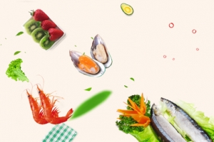 超市生鲜美食大促棕色banner