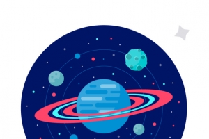星球太空航天矢量素材
