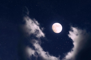 月亮 星星 星空 夜间 4k壁纸 3840x2160