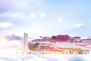 西藏布达拉宫旅游背景