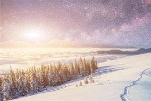 雪地梦幻海报banner背景