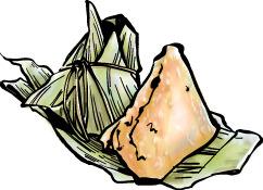 卡通手绘端午粽子