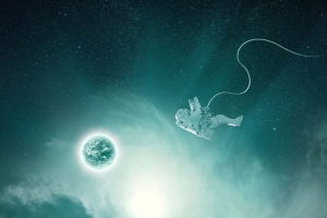 宇航员 太空 行星 宇航服 飞行 重力 失重 4k壁纸 3840x2160