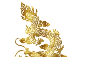 中国传统神话金色龙免抠图
