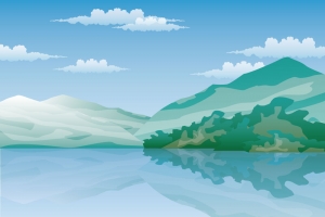 矢量卡通风景画背景