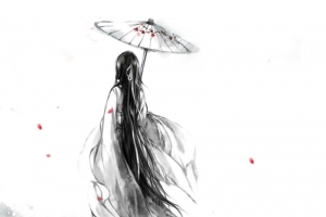古风打伞美男子