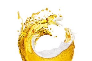 金色啤酒水花