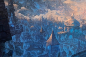 宏伟城市建筑 高空桥梁 5120x1440插画壁纸