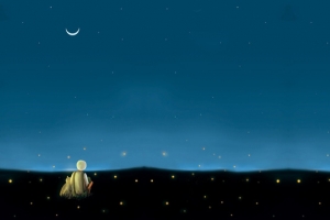 卡通夜晚背景banner