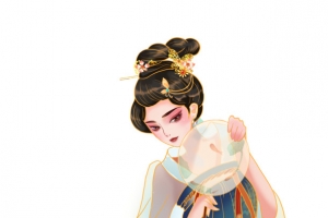 古风手绘唐代仕女