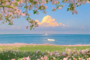海边唯美风景 鲜花 3000x2000平板壁纸