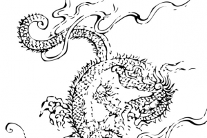 龙图腾矢量卡通纹身