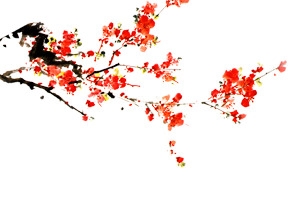 梅花墨水画