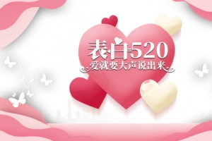 520表白520爱心边框蝴蝶