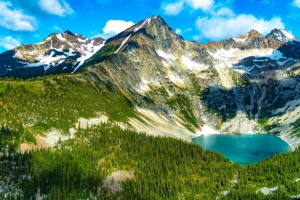 山脉 湖泊 森林 山谷 风景 4k壁纸 3840x2160