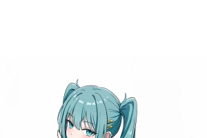 初音未来 双马尾 剪刀手势 4k手机壁纸竖屏动漫