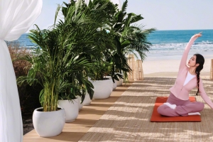刘亦菲 瑜伽 海边之旅 3440x1440美女带鱼屏壁纸