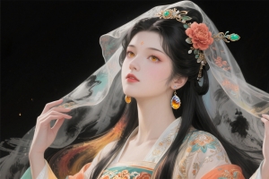 古风姑娘头纱唯美 4K壁纸 3840x2160