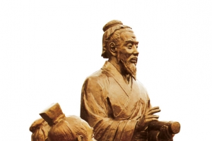 中国风国学经典人物雕塑