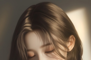 唯美 闭眼 侧脸美女 4k手机壁纸竖屏动漫