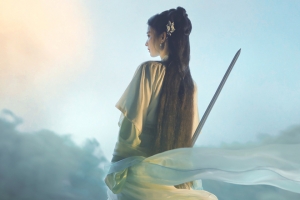 王楚然 背影 古风 剑 3440x1440美女带鱼屏壁纸