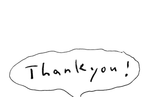 卡通对话框thank you