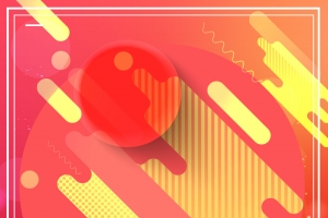 年末促销季几何狂欢红色banner
