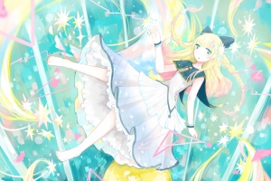流星 可爱动漫少女4k壁纸